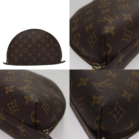 LOUIS VUITTON Monogram Trousse Demi Ronde Cosmetic Pouch M47520 LV Auth 109998 - Picture 14 of 14